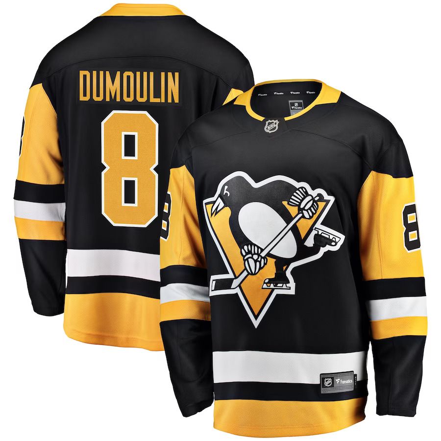 Men Pittsburgh Penguins #8 Brian Dumoulin Fanatics Branded Black Home Breakaway Player NHL Jersey